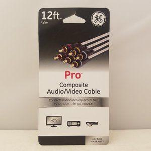 GE Pro Composite Audio / Video Cable | 12 ft / 3.6 m